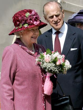 The Queen and Prince Philip in Windsor. Philip popped up on the Arthur set when it started shooting nearby. Picture: AP