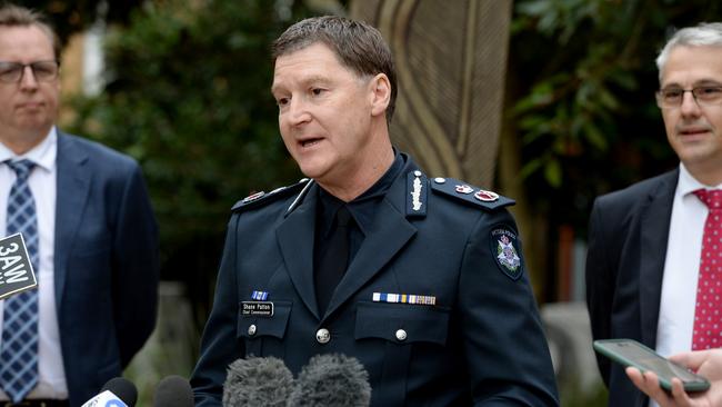 Mr Patton issued a formal apology for Victoria Police’s racism. Picture: Andrew Henshaw