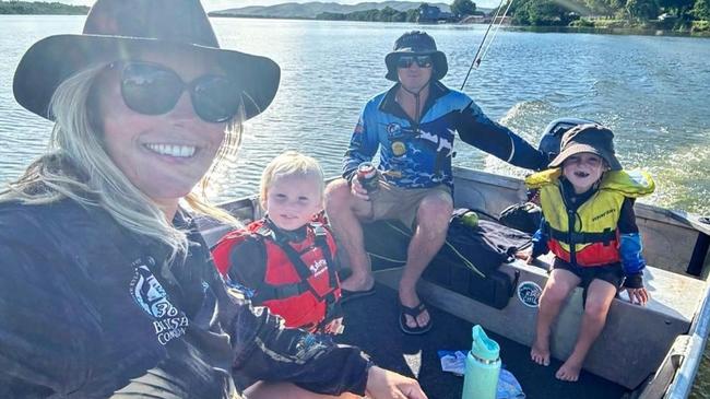 The Romanes: mum Ashleigh, dad Robbie, and boys Arlo and Luca. Picture: Supplied