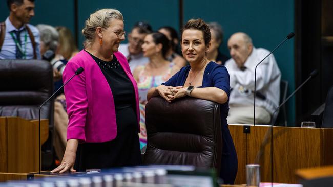 Minister Marie-Clare Boothby and Chief Minister Lia Finocchiaro. Picture: Pema Tamang Pakhrin