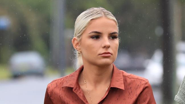 Instagram influencer Mikayla Noakes outside Tweed Heads Local Court. Picture: Adam Head