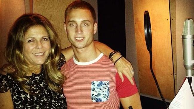 Chester Hanks with his mum Rita Wilson. 