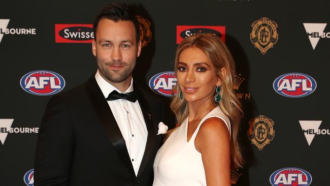 2018 Brownlow Medal. Red Carpet. Jimmy and Nadia Bartel . Pic: Michael Klein