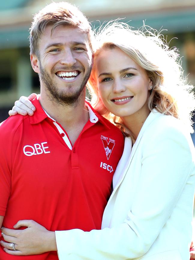 Kieren Jack with Charlotte Goodlet. Picture: Phil Hillyard