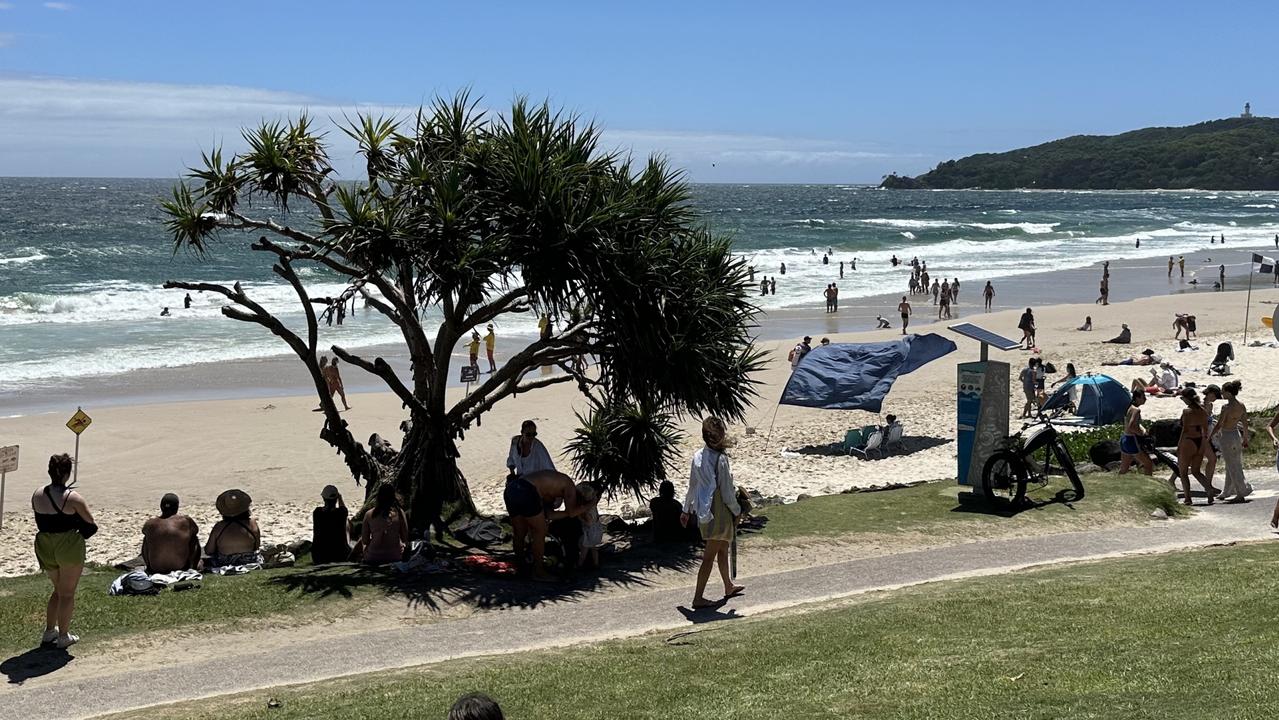 The Main Beach near the Survival Day event at Apex Park, Byron Bay on January 26, 2024. Picture: Savannah Pocock