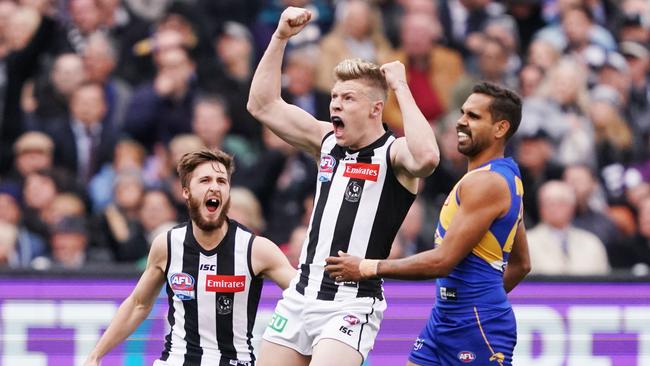 Jordan de Goey celebrates a goal during the Grand Final. Picture: Getty Images 