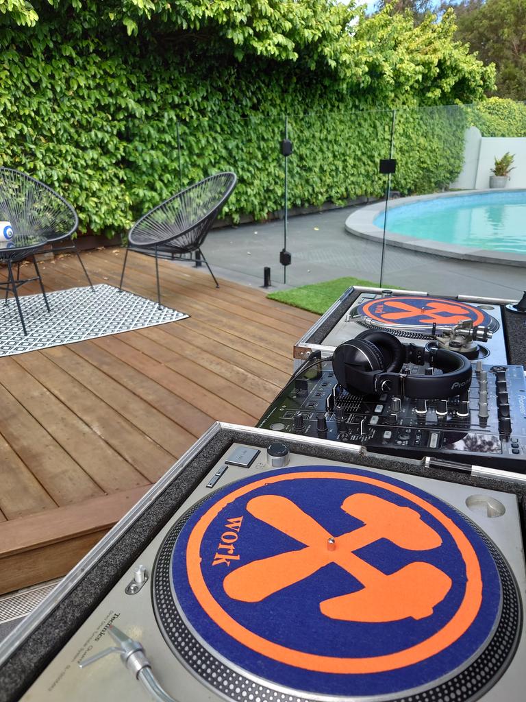 One of his DJ set ups at home. Picture: Supplied