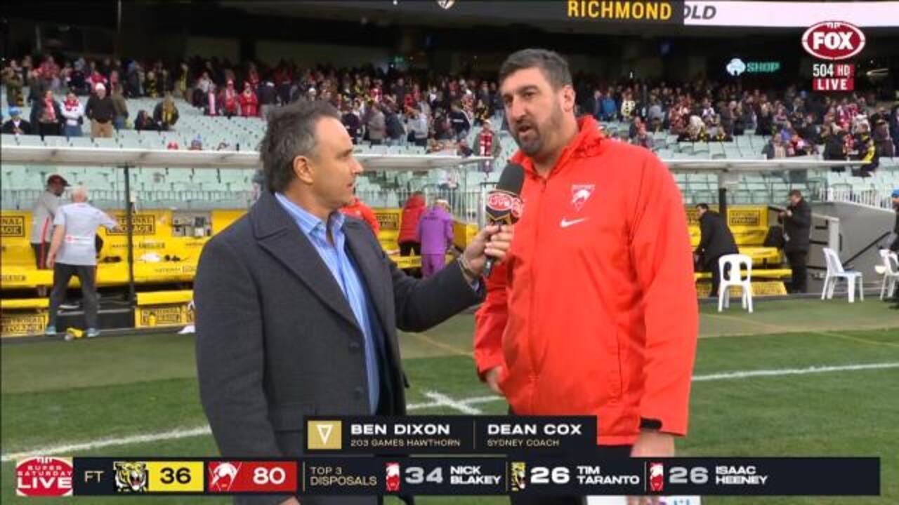 Cox: "The boys responded really well"