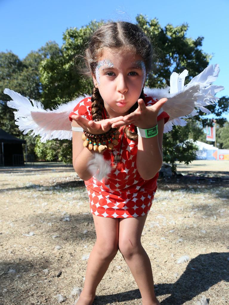 Ayana, 5, enjoys WOMADelaide 2018. Picture: AAP/Emma Brasier