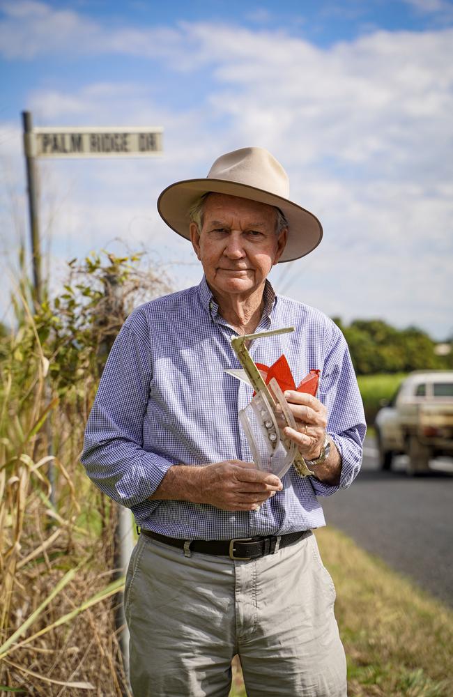 Glenella homeowner Ken Kelly says the rising traffic from Northern Beaches' drivers cutting across to the Ring Road and the Bruce Highway is amplifying safety concerns over an already dangerous Palm Ridge Dr intersection. Picture: Heidi Petith