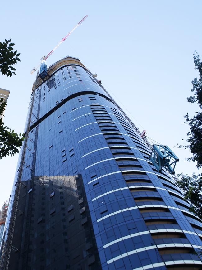 In April 2018, the CFMEU was fined $522,000 over nine cases, including the Skytower project, pictured here. Picture: AAP/Ric Frearson