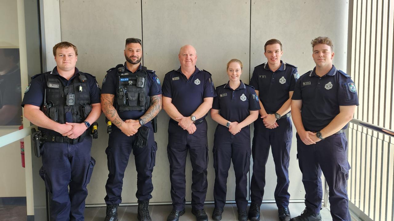 Pictured above L-R: FYC Josh Courtney, FYC KP Smith, Dalby OIC Senior Sergeant Terry McCullough, FYC Emma Edbrooke, FYC Liam Peck and FYC Dylan Butterworth.