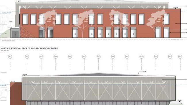 Development application designs for the proposed gymnasium.