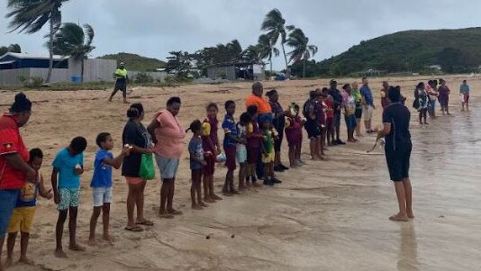 Mabuiag Island residents conducted a memorial for Wendy Richardson, and many are worried about the safety of their families while travelling on the water. Picture: Supplied