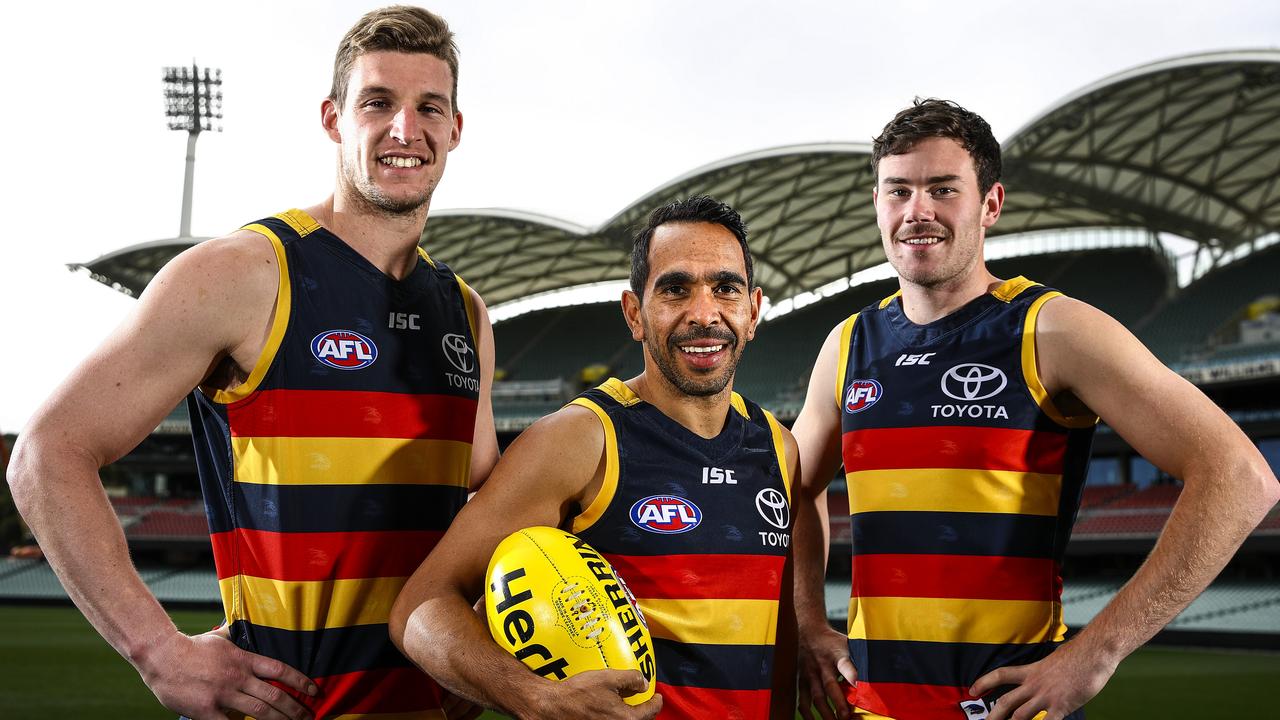 One of these men wants to leave the Adelaide Crows. One desperately wants him to stay. Photo: Sarah Reed