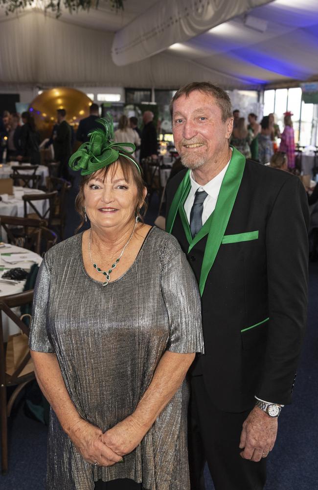 Raeleen and Warwick Stephenson at Emergency Services race day at Clifford Park, Saturday, August 10, 2024. Picture: Kevin Farmer