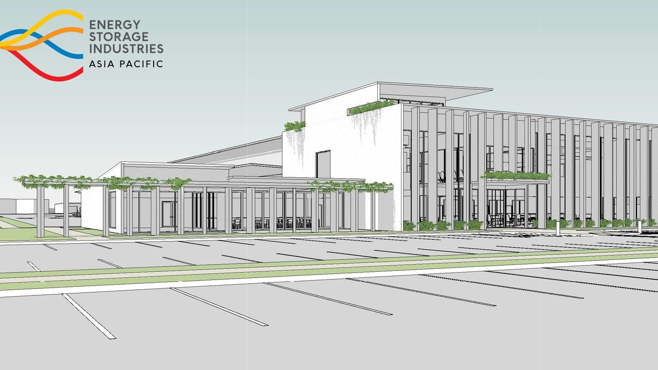 Concept photo of the Maryborough battery manufacturing facility. Photo: Energy Storage Industries.