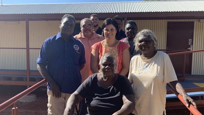 Minister for Health Natasha Fyles and Member for Arafura Lawrence Costa during a visit to a new renal ready room opening up in Pirlangimpi. Picture: Supplied