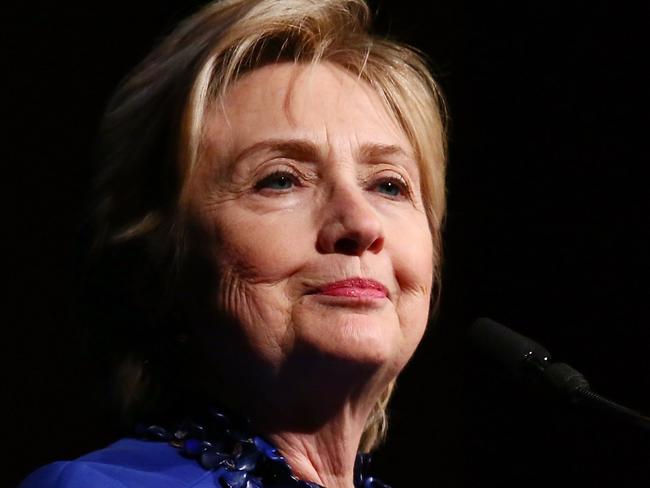 NEW YORK, NY - MAY 03:  Former US Secretary of State and WOV Honoree Hillary Clinton speaks onstage at the Ms. Foundation for Women 2017 Gloria Awards Gala & After Party at Capitale on May 3, 2017 in New York City.  (Photo by Astrid Stawiarz/Getty Images for The Foundation for Women)