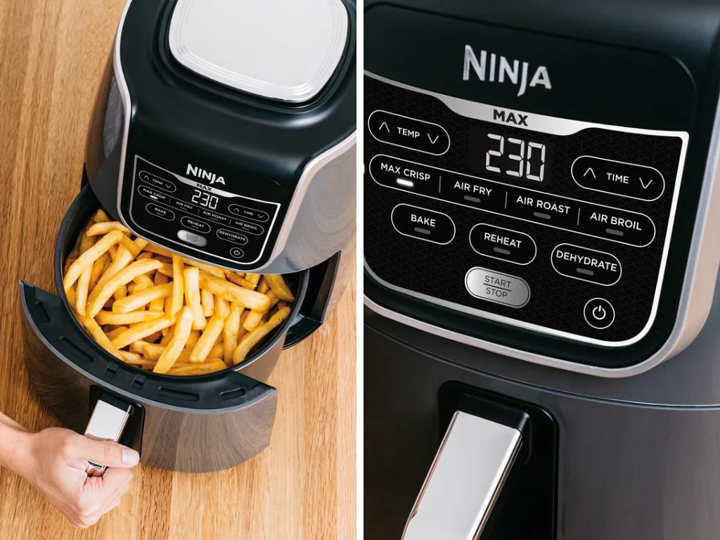 Plenty of kitchen appliances like the Ninja Air Fryer Max now on sale. Picture: Ninja.