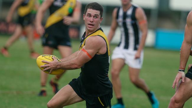 Bailey Edwards, playing for Palmerston Magpies in the NTFL this season, has joined Maryborough. Picture: Glenn Campbell