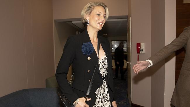 Liberal candidate for Warringah Katherine Deves arrives at the Politics at the Pub at Forestville RSL on April 22. Picture: Nikki Short