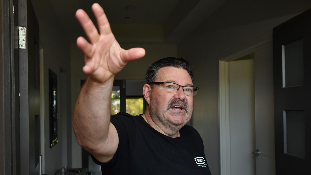 Shane Grieve at his home in Sheidow Park. Picture: Keryn Stevens/AAP