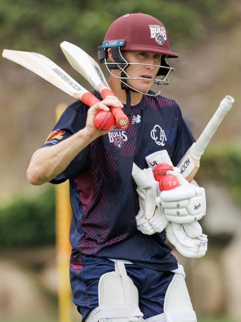 Marnus Labuschagne has been putting in the hours in the nets. Picture: Lachie Millard