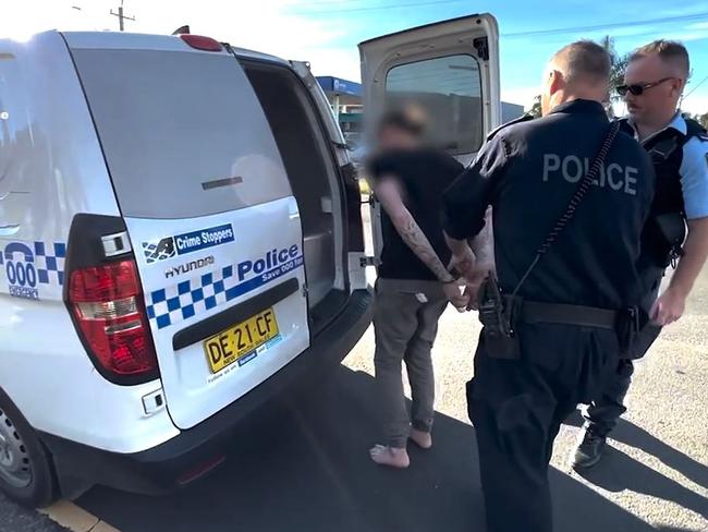 An alleged offender arrested as part of Operation Amarok raids across Sydney and regional NSW so far this year.