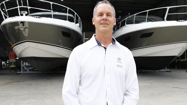 Riviera Australia chairman Rodney Longhurst at his factory in Coomera. Picture: Tertius Pickard