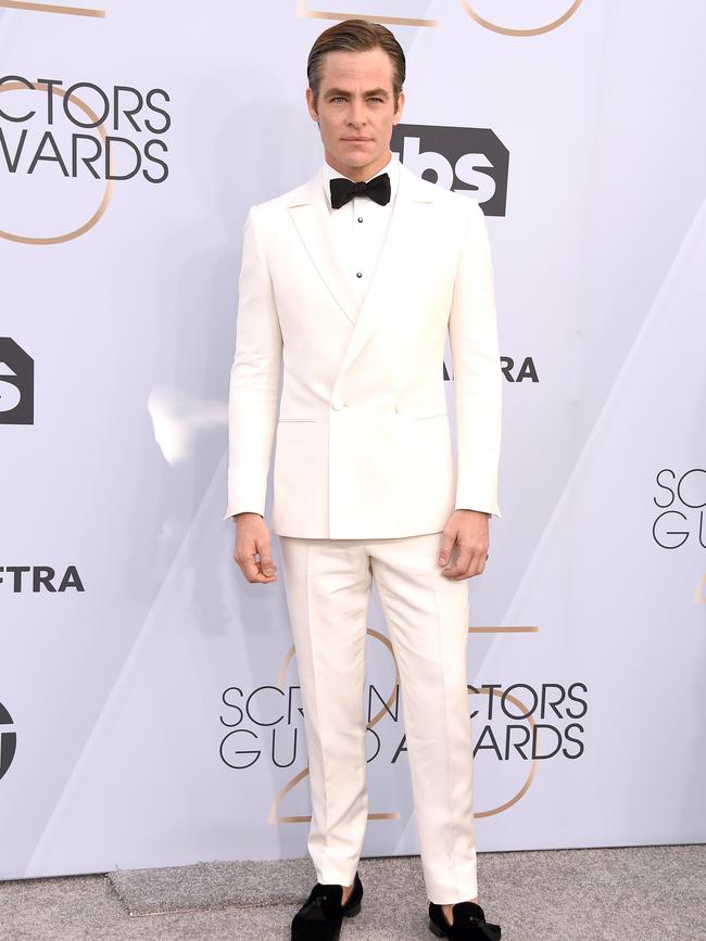 Chris Pine arrives for the 25th Annual SAG Awards. Picture: Getty