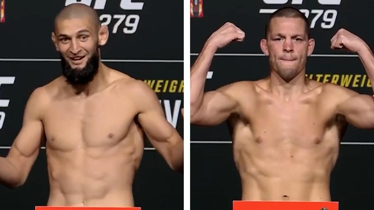 Khamzat Chimaev missed weight and his bout with Nate Diaz will be scrapped.