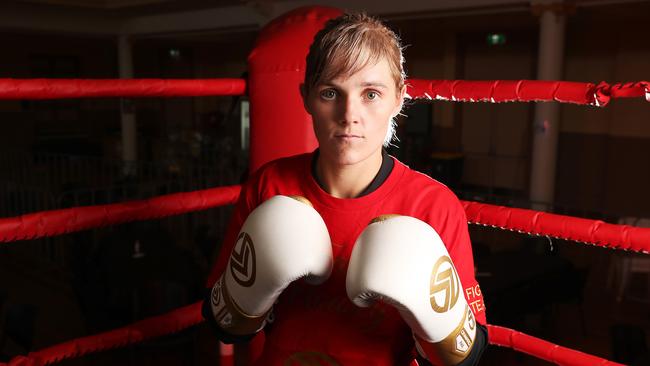 Tasmania's Krystina Jacobs will contest the WIBA Super Featherweight World Title fight at City Hall Hobart. Picture: Nikki Davis-Jones