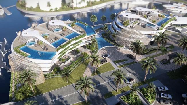 Plans for a new commercial development and units at Sovereign Islands on the Gold Coast.