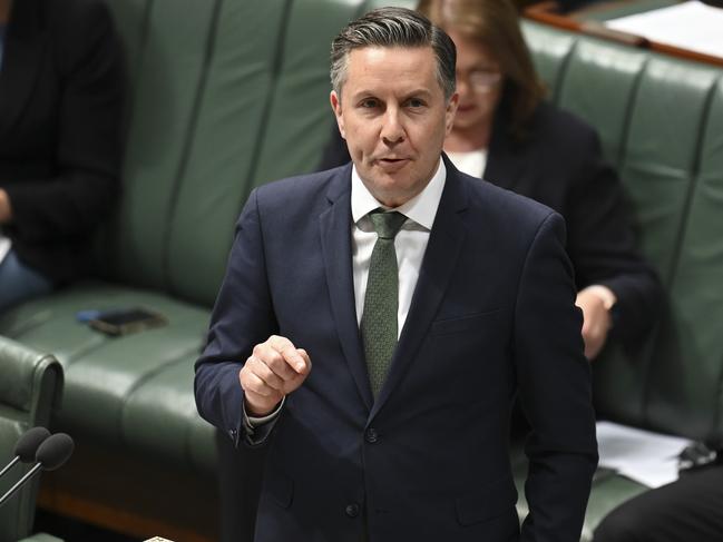 Health Minister Mark Butler at Parliament House in Canberra. Picture: NCA NewsWire / Martin Ollman