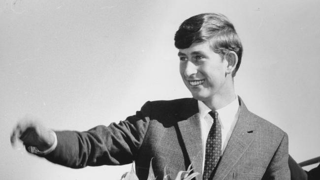 The now-King Charles waves to the crowd at Bilinga Airport in 1966.