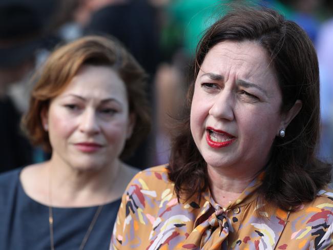 Premier Anastasia Palaszczuk and Jackie Trad visiting Paniyiri in Brisbane. Picture: Peter Wallis