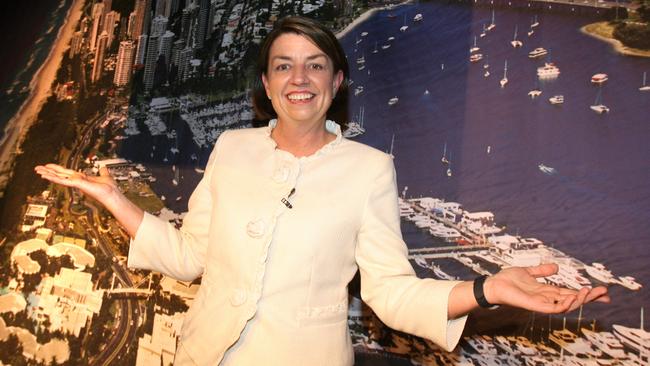 Premier Anna Bligh announcing the Gold Coast bid for the Games.