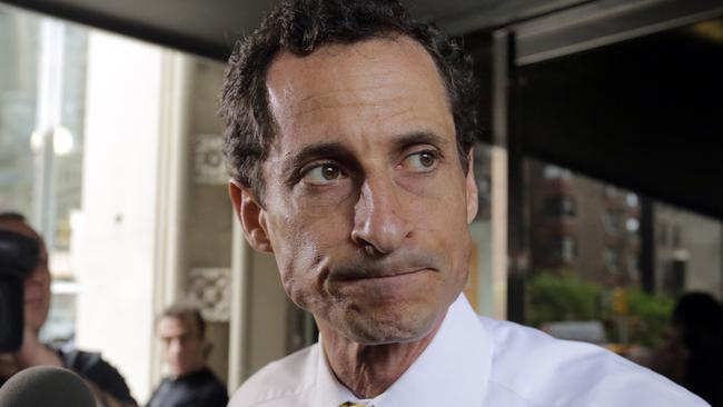 Anthony Weiner, the estranged husband of Clinton aide Huma Abedin. Picture: AP.