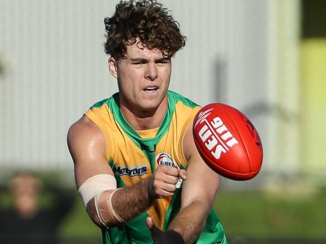 Brydan Hodgson in action for Spotswood WRFL. Picture: Local Legends Photography