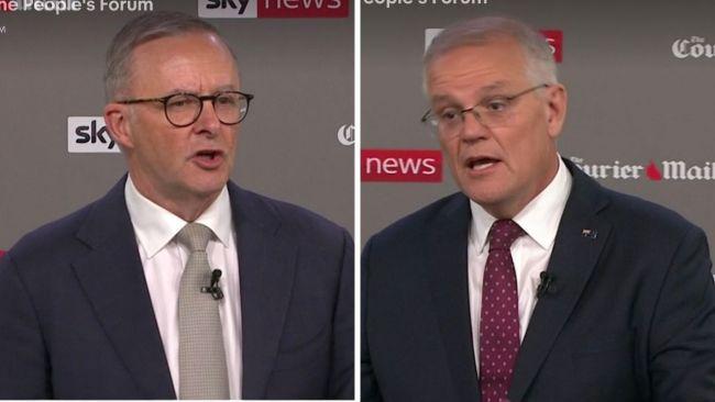 Anthony Albanese and Scott Morrison.