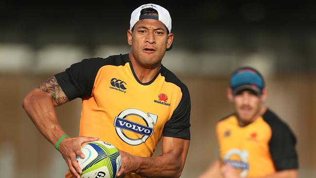 The Wallabies are confident Waratahs star Israel Folau will be playing for the at the Rugby World Cup. Picture: Getty Images