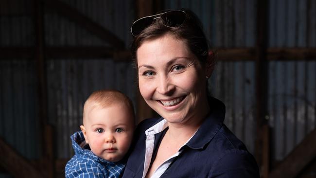 Rural podcaster Stephanie Trethewey with her son Elliot.