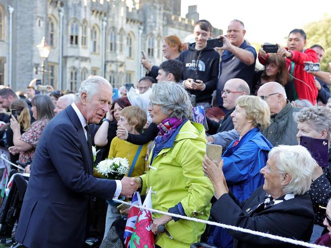 Charles visiting Cardiff Castle last year. Picture: Chris Jackson/AFP