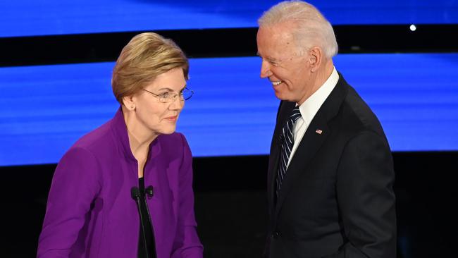 President-elect Joe Biden may be wary of giving senior roles to members of the liberal wing of his party such as Bernie Sanders and Elizabeth Warren. Picture: AFP.