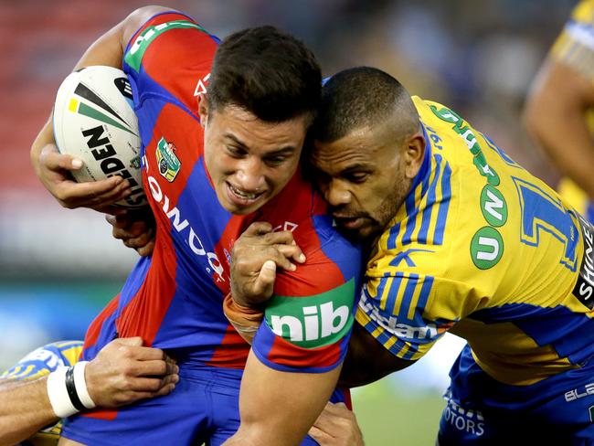 Opportunity is knocking for young Knight Joseph Tapine. Picture: Gregg Porteous