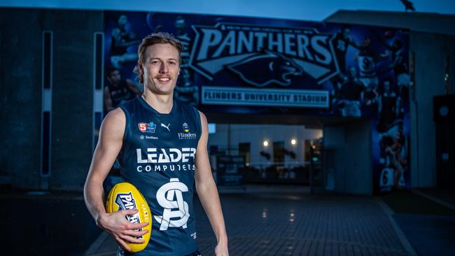 South Adelaide footballer Arlo Draper has plenty of athletic ability and a quick footy brain. Picture: Tom Huntley