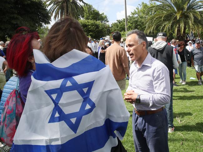 Opposition Leader John Pesutto at the rally in Ripponlea on Sunday. Picture: David Crosling