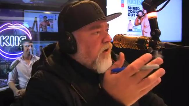 Kyle Sandilands was not happy this morning after learning his TV show had been picked up for a full season. Picture: KIIS FM