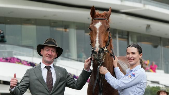 Ciaron Maher with Light Infantry Man. Picture: Racing Photos via Getty Images